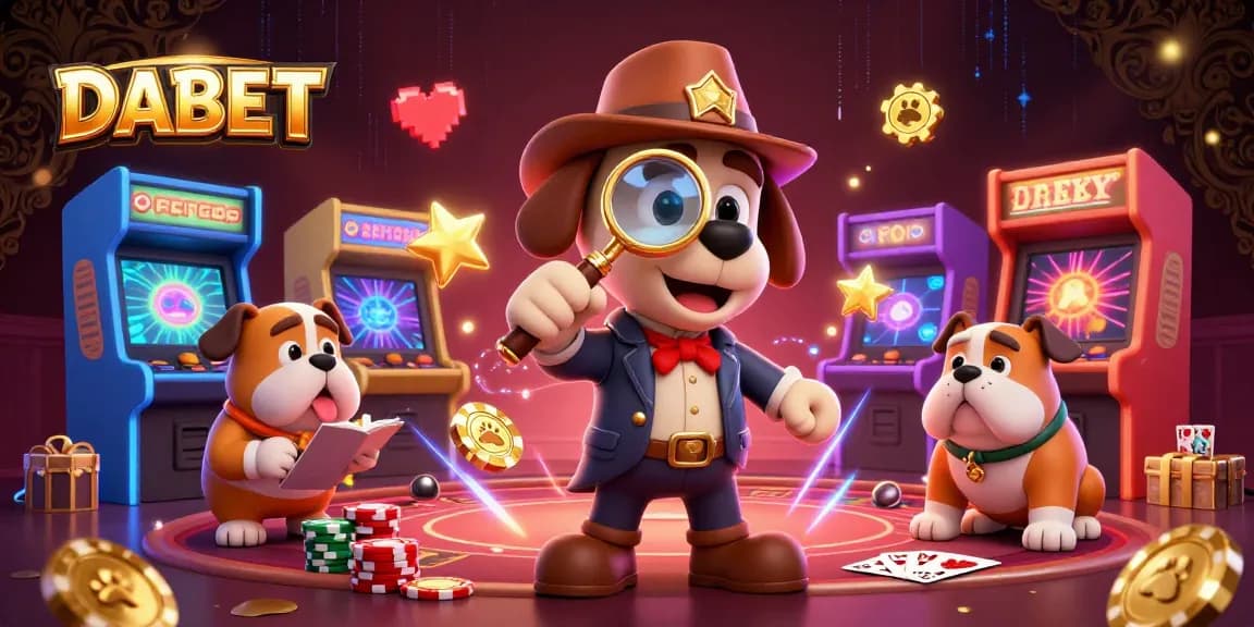 DABET engages players in dynamic poker action with colorful casino elements highlighted.