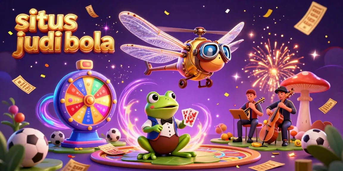 Experience thrilling action at situs judi bola with vibrant casino scenes showcasing sports betting excitement.