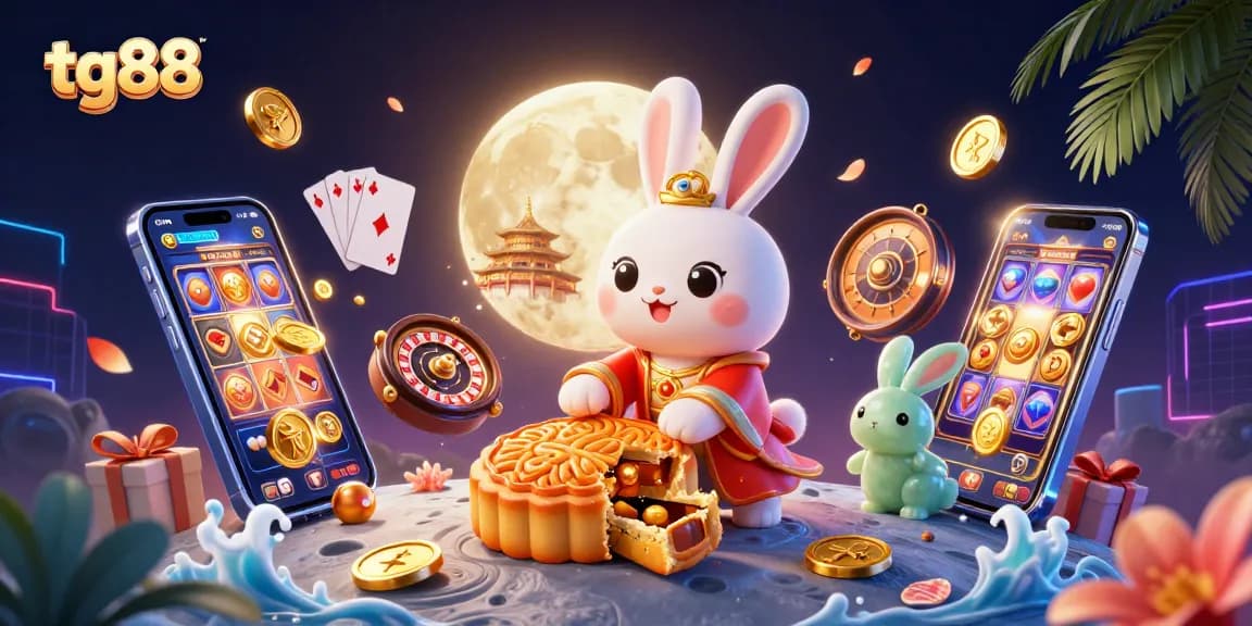 Experience the excitement of tg88 with mesmerizing games and vibrant celebrations in this illustrated casino scene.