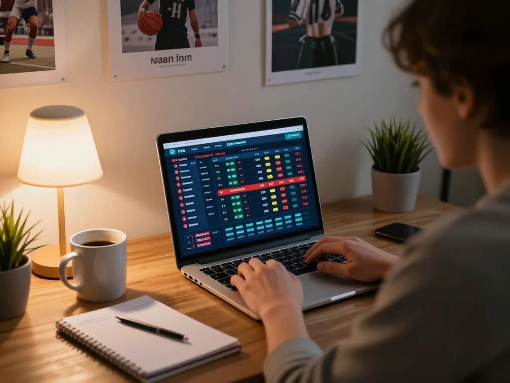 CM88 enthusiast betting live sports from a stylish home office setup with dynamic interaction