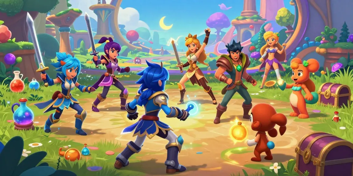 Dynamic NSFW games scene showcasing animated characters in an engaging fantasy setting.
