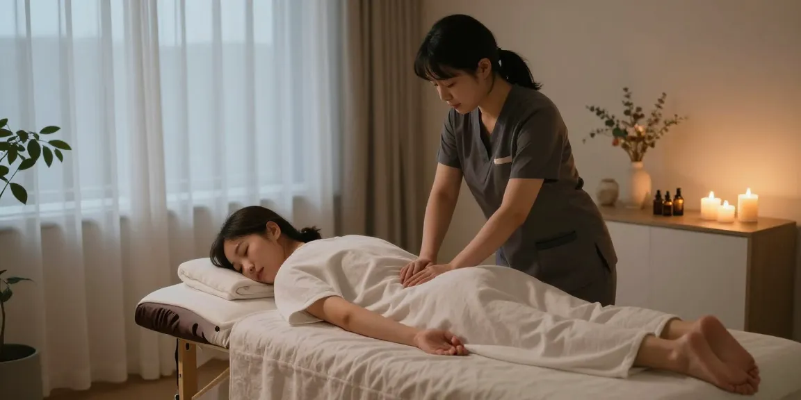 Experience relaxation with 부평출장안마 in a cozy home setting featuring a soothing massage and calming atmosphere