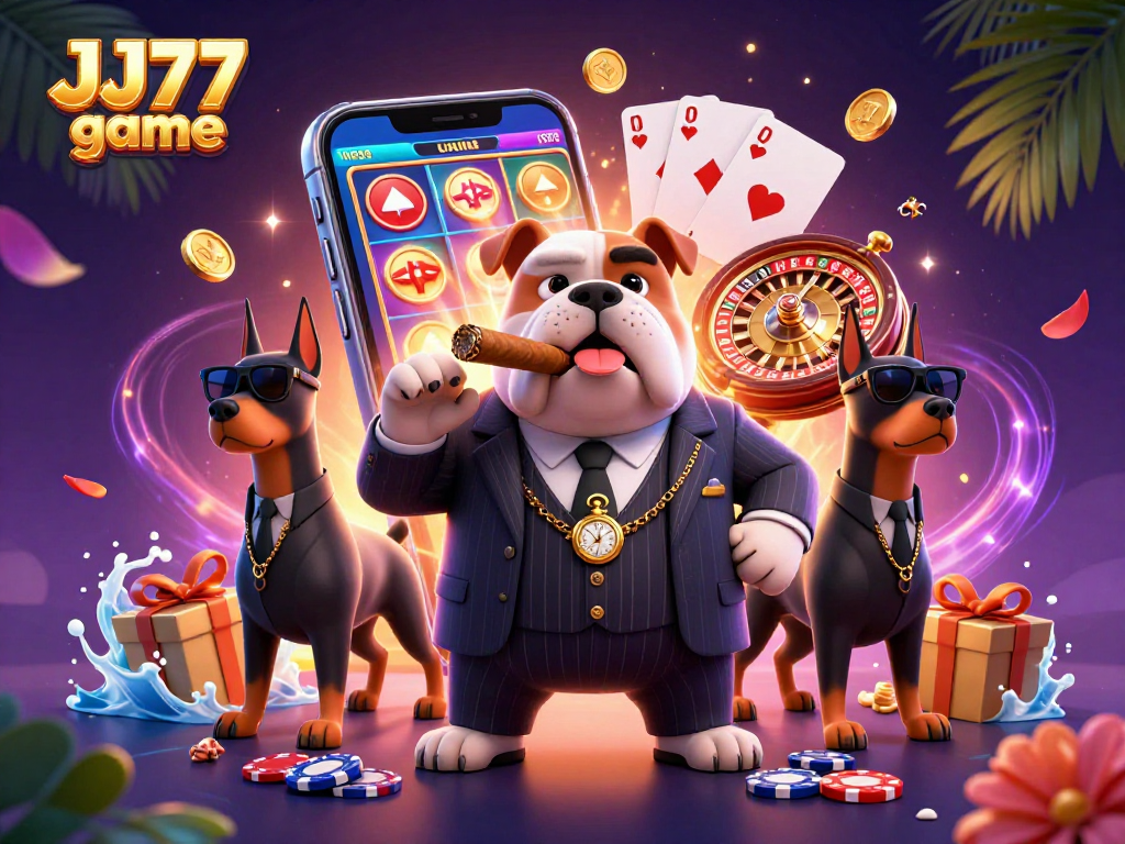 Engage with the thrilling JJ77 game, showcasing live action, vibrant characters, and dynamic game elements.