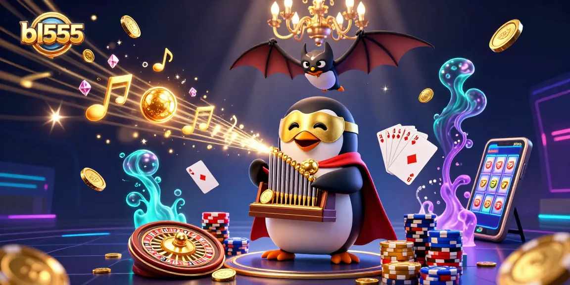 Experience thrilling casino excitement with bl555 featuring a dancing penguin and gold coins.