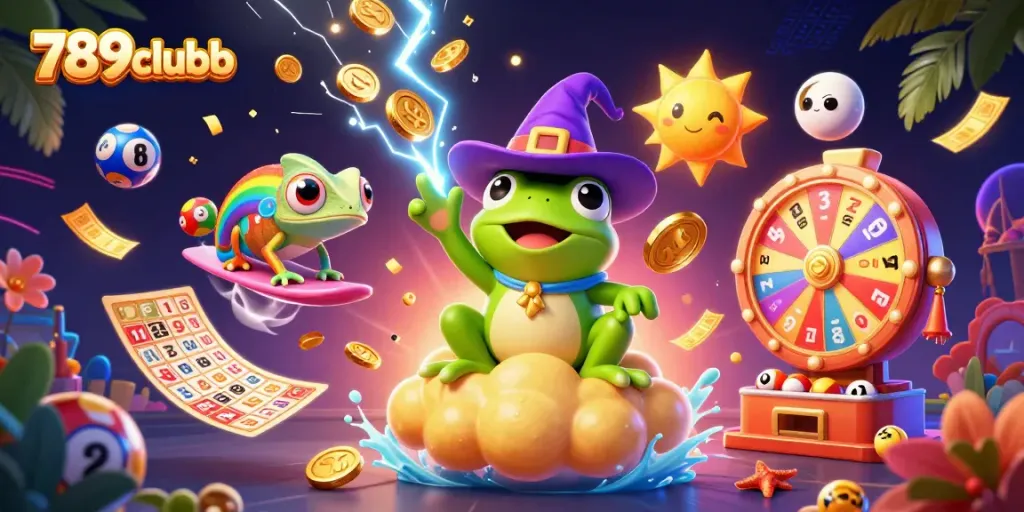 Experience thrilling wins with 789clubb as a weather wizard frog unleashes golden coins!