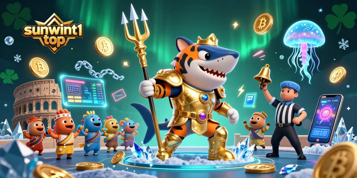 Experience thrilling underwater gaming with sunwint1 top's vibrant 3D casino digital art.