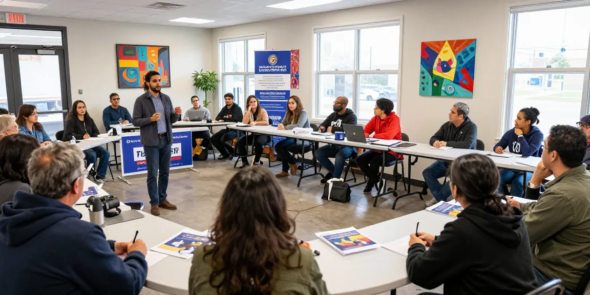Community town hall meeting featuring Casey Askar engaging with voters on political controversies