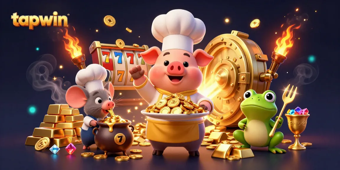 Experience the thrill of winning at tapwin with vibrant casino scenes filled with gold coins and jackpots.