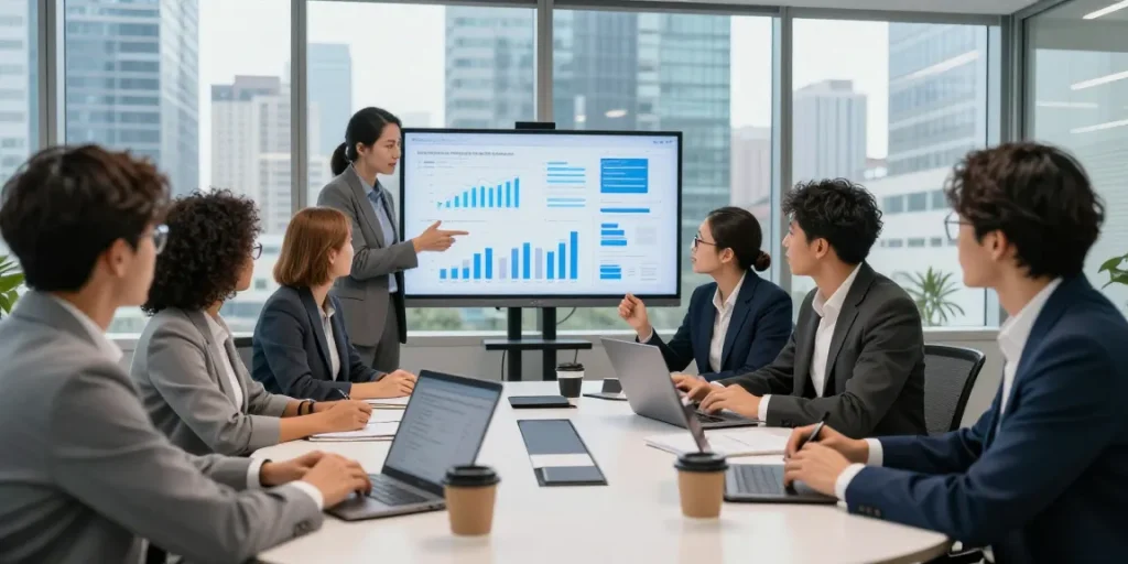 與美洽團隊的協作會議，提升生動辦公室中的客戶服務解決方案。