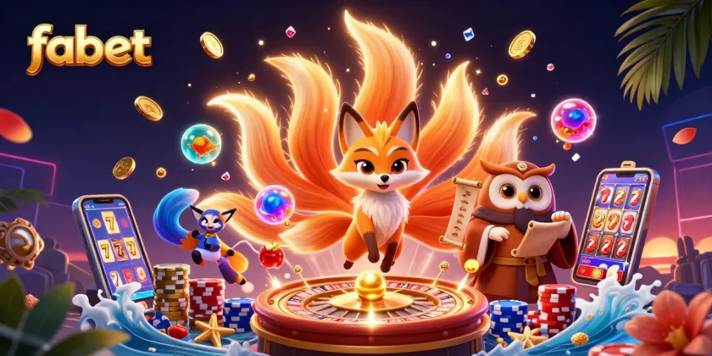 Engage with fabet's vibrant gambling world featuring colorful characters and thrilling gaming elements.