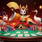 Experience thrilling gameplay at 11WIN with a vibrant poker and casino scene filled with action.