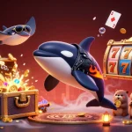 Experience sunwin with captivating 3D illustrations showcasing vibrant slot games, sea creatures, and dynamic casino elements.